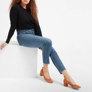 Everlane Ankle Mid Rise Skinny Jeans, Medium Wash, Size 26